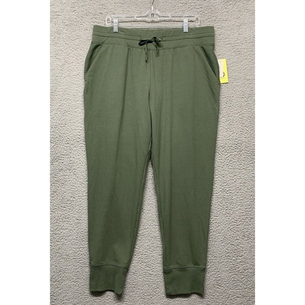 All In Motion Women's Sweatpants Size Large Green Jogger Pant Drawstring Pockets
